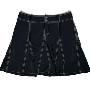 Athleta Black Athletic Tennis Golf Stretchy Mini Skort Skirt Pockets Women's 8